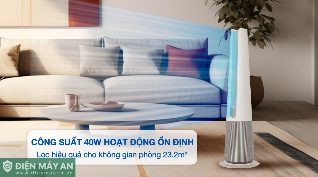 Máy lọc không khí kết hợp quạt và sưởi LG PuriCare AeroTower FS15GPCJ0.ABAE 40W